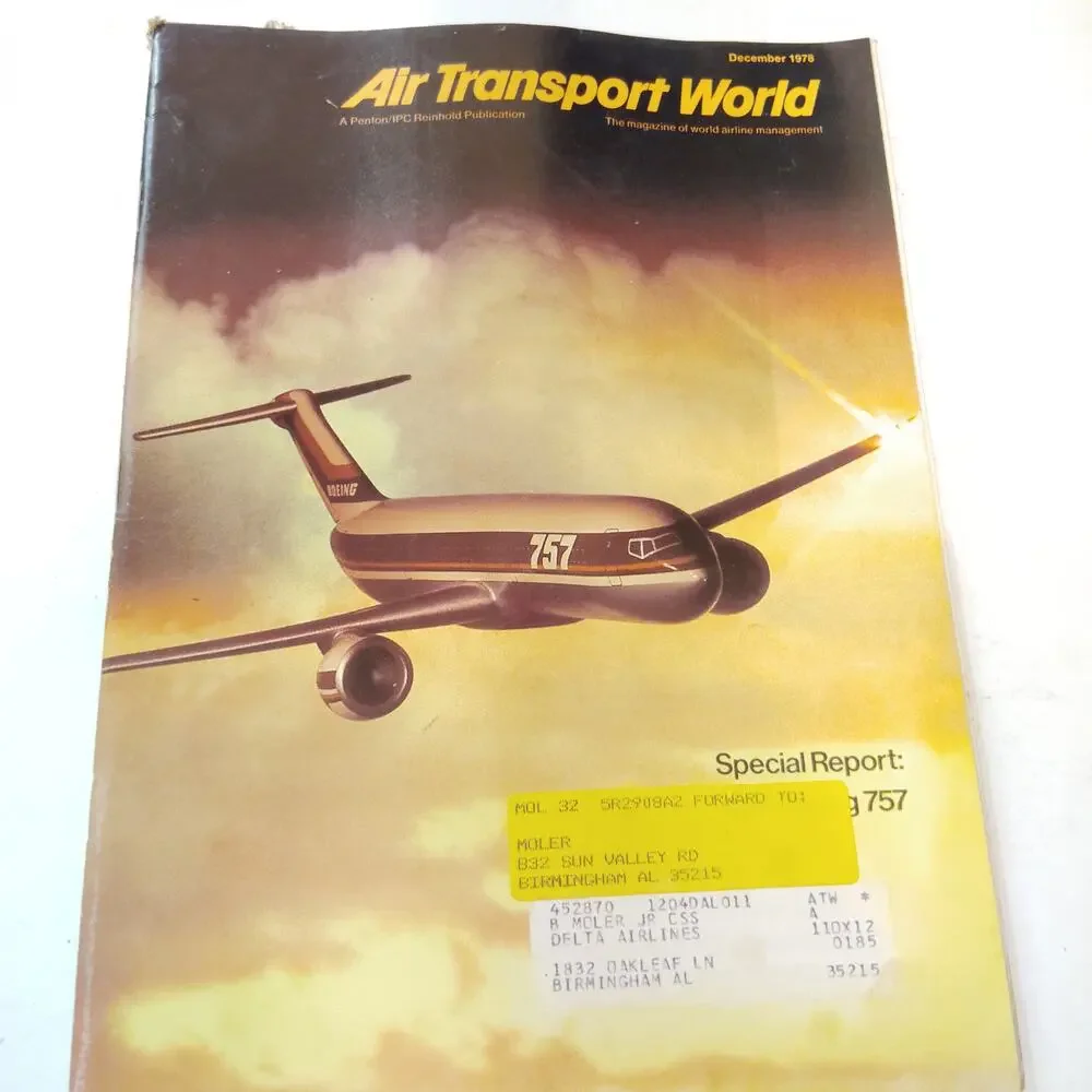 Air Transport World Magazine - December 1978 - Vintage Aviation Publication